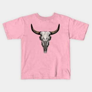 Long horn skull Kids T-Shirt